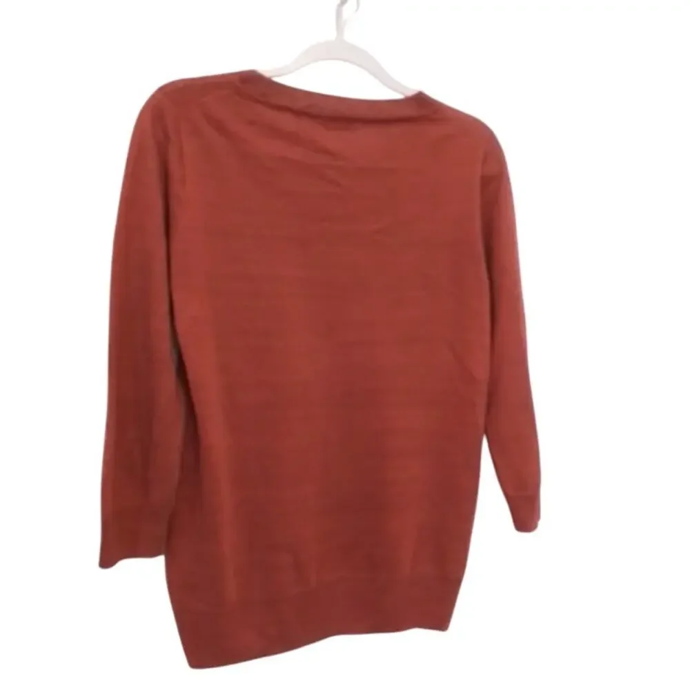 J.Crew 100% Linen‎ Lightweight Sweater Rust Women’s Small